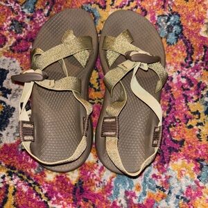 Chaco Gold and Tan Sandals